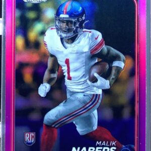 2024 Topps Chrome Malik Nabers Pink Refractor RC #205 Giants