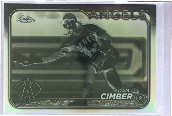 2024 Topps Chrome Update Adam Cimber Negative Refractors #USC145 Angels