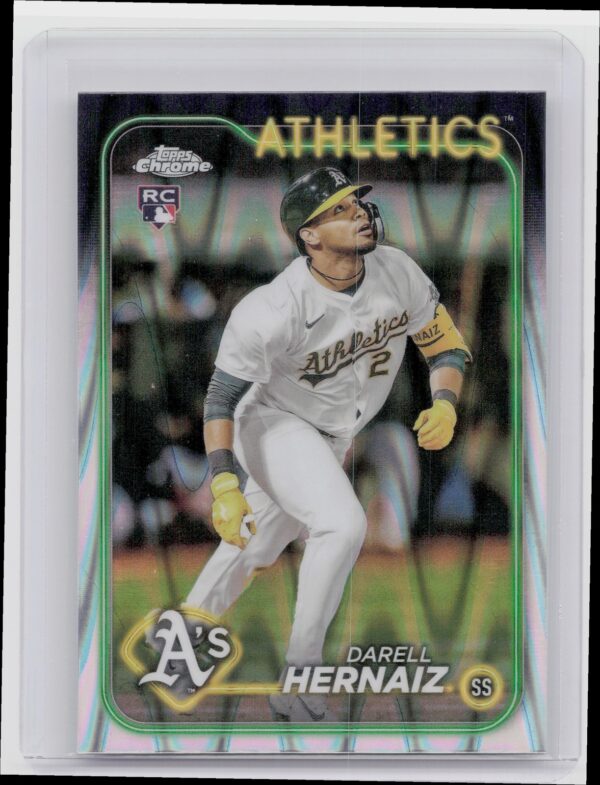 2024 Topps Chrome Update Darell Hernaiz RayWave Refractors #USC21 Athletics