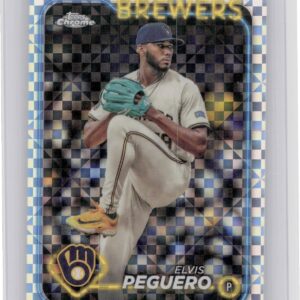 2024 Topps Chrome Update Elvis Peguero X Fractors #USC63 Brewers