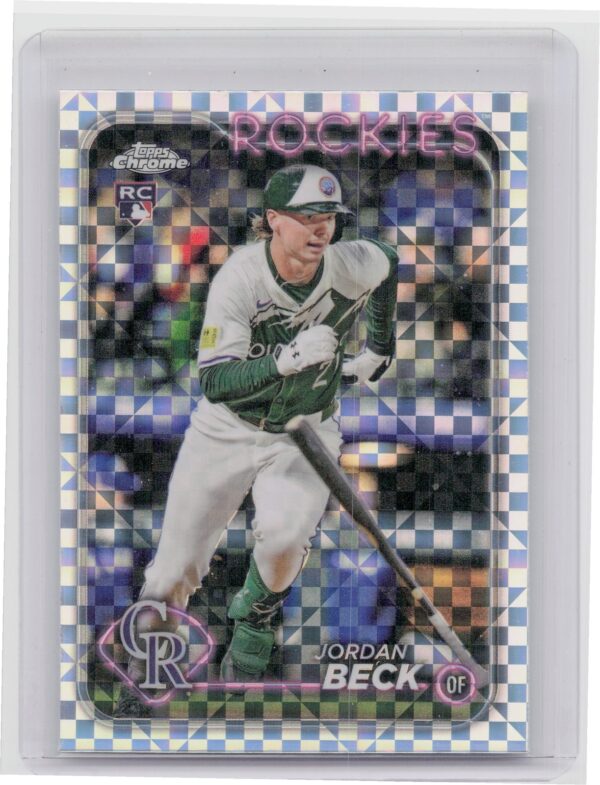 2024 Topps Chrome Update Jordan Beck X Fractors RC #USC20 Rockies