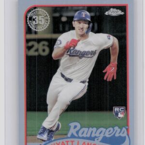 2024 Topps Chrome Update Wyatt Langford #89CU-2 Rangers 1989 Topps Baseball 35th