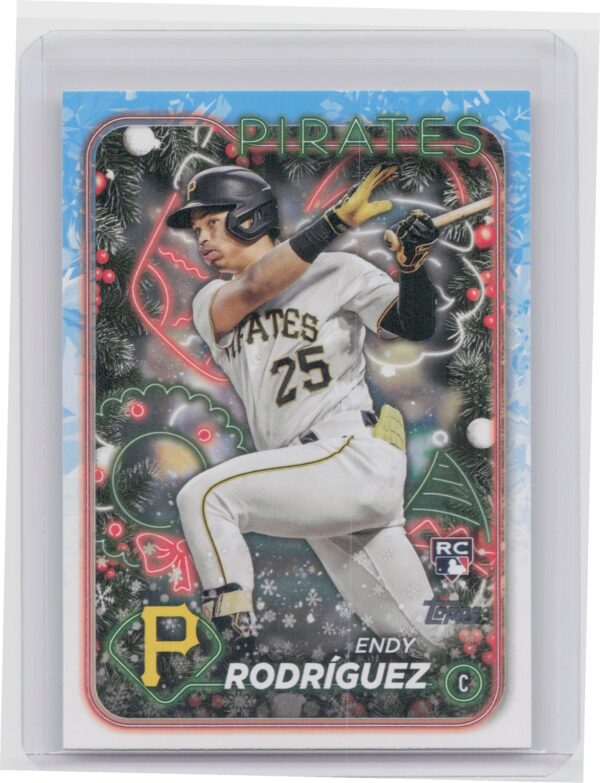 2024 Topps Holiday Endy Rodriguez Rookie H9 Pirates