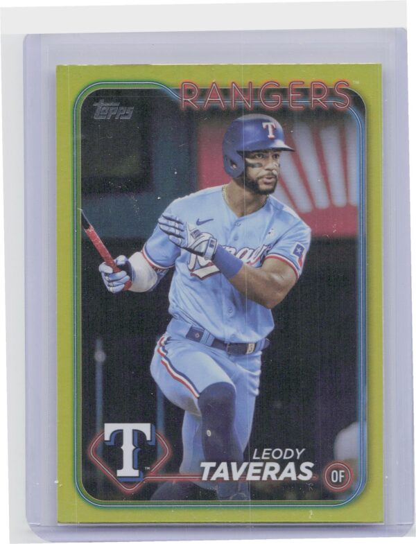 2024 Topps Leody Taveras Yellow Foil #199 Rangers