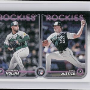 2024 Topps Update Evan Justice  / Anthony Molina RC #US270 Rockies