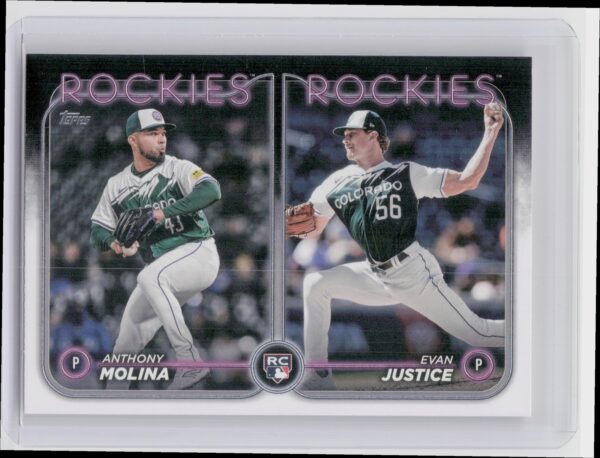 2024 Topps Update Evan Justice  / Anthony Molina RC #US270 Rockies