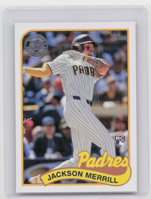 2024 Topps Update Jackson Merrill #89US-35 Padres 1989 Topps Baseball 35th Anniv