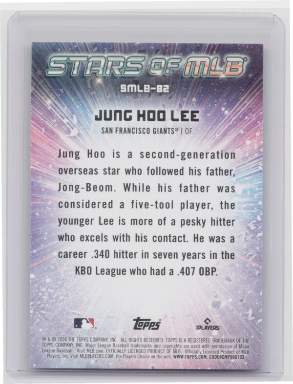 2024 Topps Update Jung Hoo Lee RC #SMLB-82 Giants Stars of MLB - Image 3