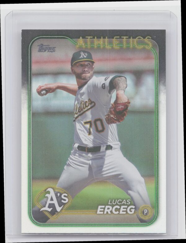 2024 Topps Update Lucas Erceg Rainbow Foil #US93 Athletics