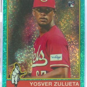 2025 Heritage Yosver Zulueta Chrome Aqua Sparkle Refractor RC #132 Reds