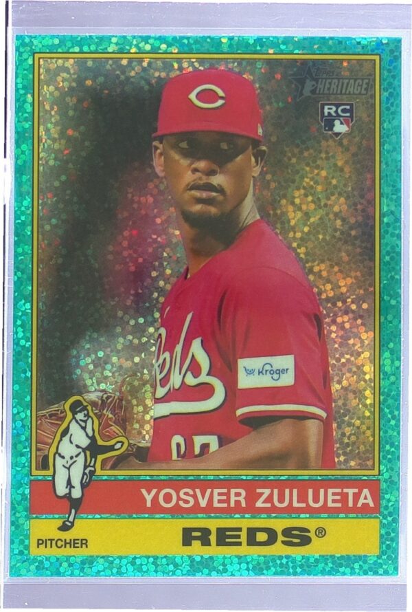 2025 Heritage Yosver Zulueta Chrome Aqua Sparkle Refractor RC #132 Reds