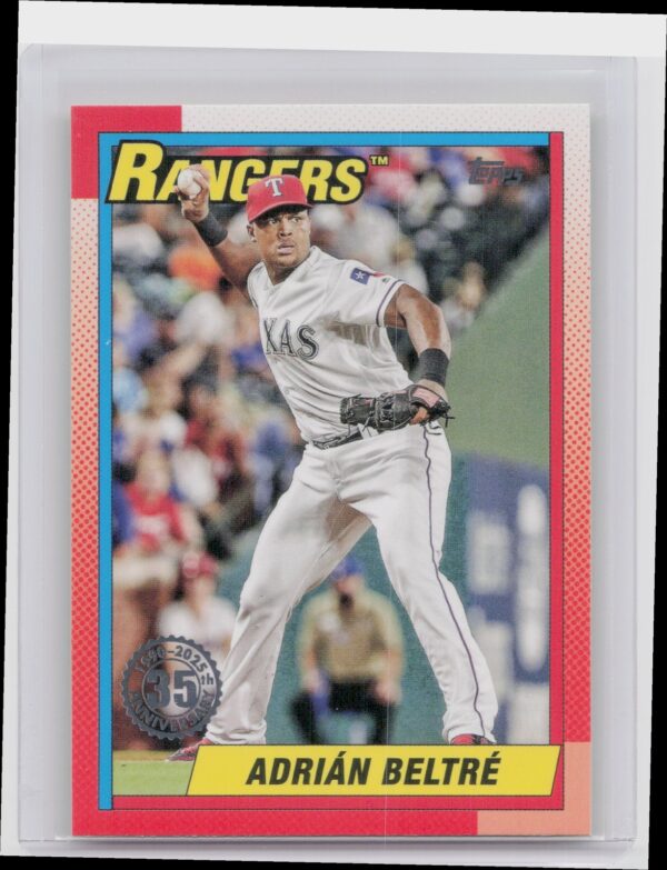 2025 Topps Adrian Beltre #T90-94 Rangers 1990 Topps Baseball 35th Anniversary