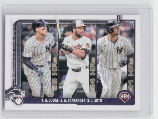 2025 Topps American League Leaders HR (Aaron Judge / Anthony Santander / Soto)