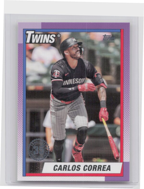 2025 Topps Carlos Correa #T90-72 Twins 1990 Topps Baseball 35th Anniversary