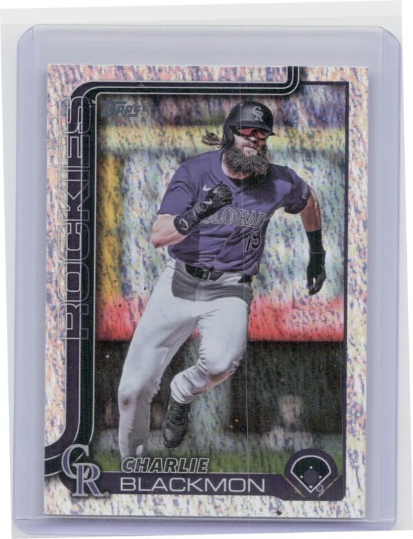 2025 Topps Charlie Blackmon Silver Crackle Foilboard #311 Rockies