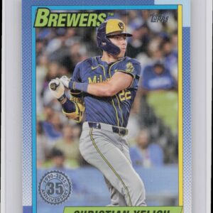 2025 Topps Christian Yelich #T90-17 Brewers 1990 Topps Baseball 35th Anniversary