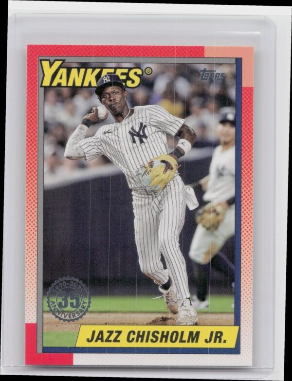 2025 Topps Jazz Chisholm Jr. #T90-99 Yankees 1990 Topps Baseball 35th Anniversar
