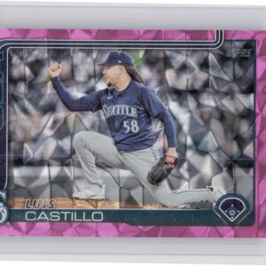 2025 Topps Luis Castillo Pink Diamante Foil #73 Mariners