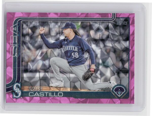 2025 Topps Luis Castillo Pink Diamante Foil #73 Mariners
