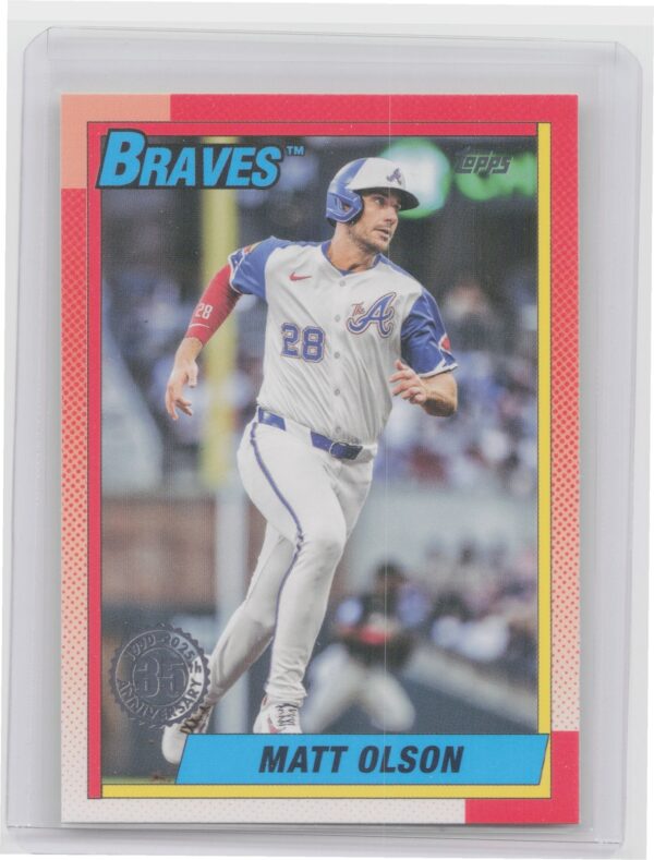 2025 Topps Matt Olson #T90-13 Braves 1990 Topps Baseball 35th Anniversary