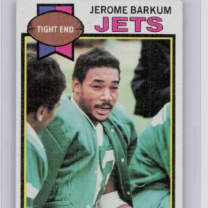 1979 Topps Jerome Barkum Cream Colored Back #21 Jets