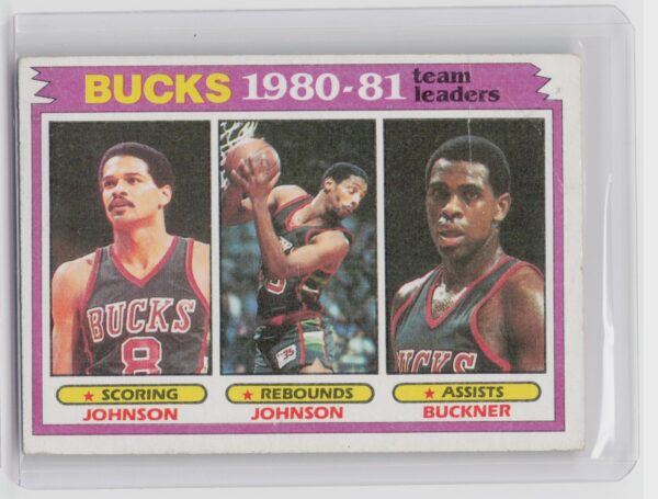 1981-82 Topps Marques Johnson / Mickey Johnson / Quinn Buckner #56 Bucks