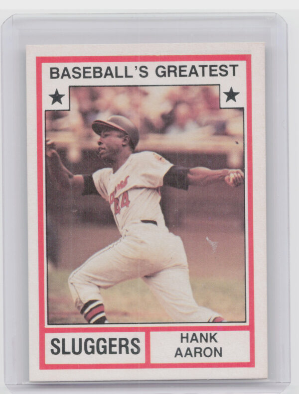 1982 TCMA Baseball's Greatest Sluggers (White Back) Hank Aaron #4 Braves