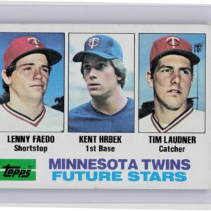1982 Topps Twins Future Stars (Lenny Faedo / Kent Hrbek / Tim Laudner) RC #766