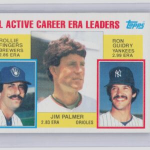 1984 Topps AL Active Career ERA Leaders (Jim Palmer / Rollie Fingers / Guidry)