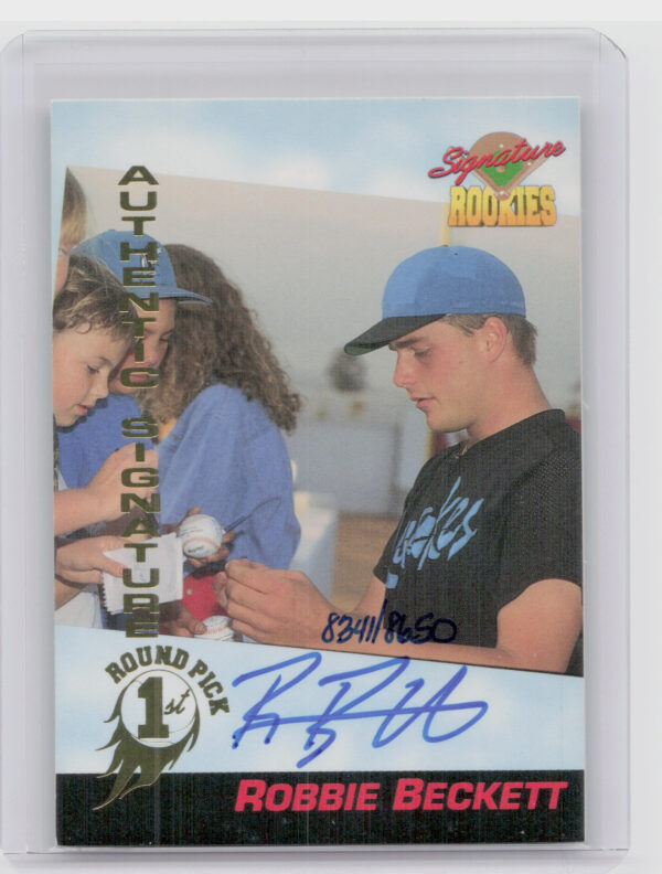 1994 Signature Rookies Robbie Beckett AU SN8650 #23 Quakes Authentic Signatures