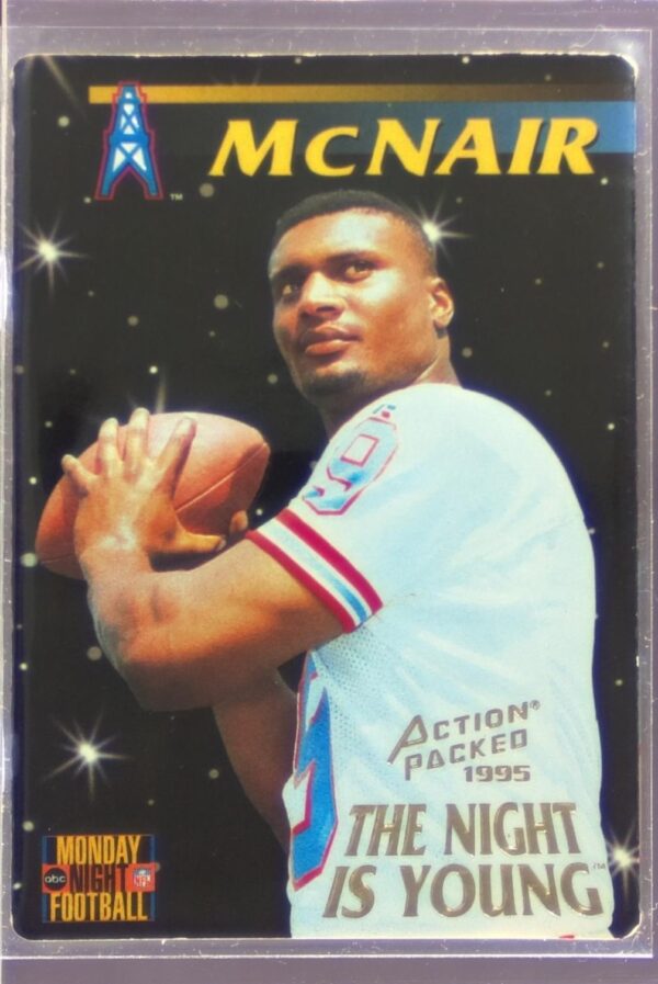 1995 Action Packed Monday Night Football Steve McNair RC #83 Oilers