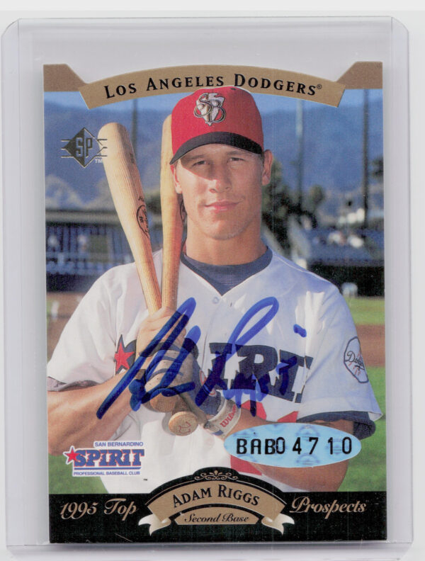 1995 SP Top Prospects Adam Riggs AU #NNO Spirit Autographs