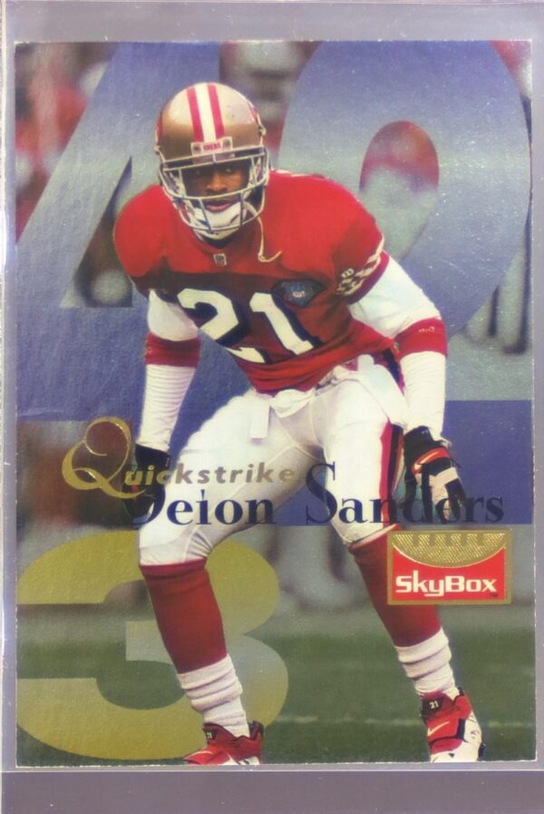 1995 SkyBox Premium Deion Sanders #Q7 49ers Quickstrike