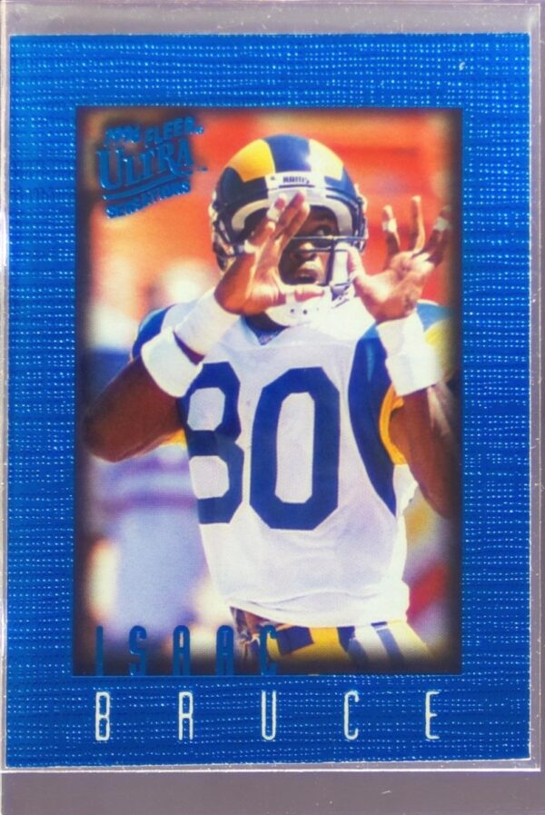 1996 Fleer Ultra Sensations Isaac Bruce Blue #88 Rams