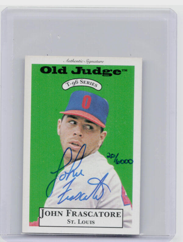 1996 Signature Rookies Old Judge John Frascatore AU SN6000 #10 Redbirds Signatur