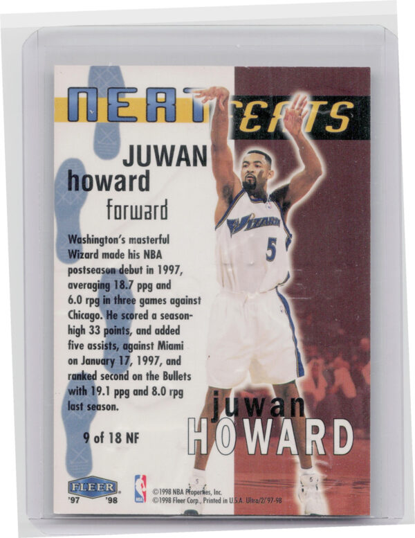 1997-98 Ultra Juwan Howard #9 NF Wizards Neat Feats - Image 3