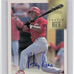 1997 Bowman Calvin Reese AU #CA64 Reds Certified Autographs Blue Ink