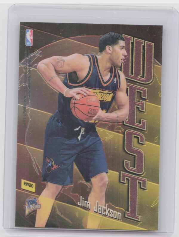 1998-99 Topps Reggie Miller / Jim Jackson #EW20 Warriors East/West - Image 3