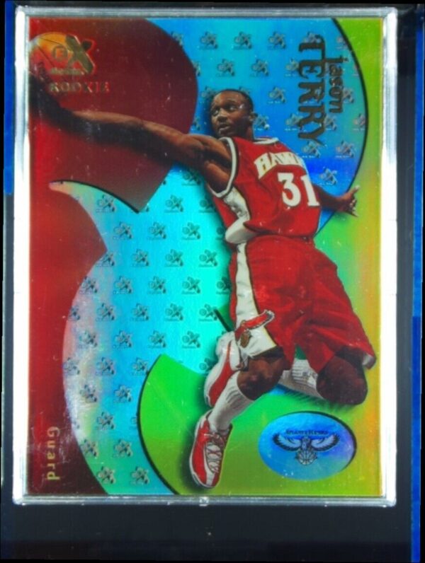 1999-00 E-X Jason Terry RC SN3499 #72 Hawks