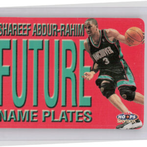 1999-00 Hoops Shareef Abdur-Rahim #1NP Grizzlies Name Plates