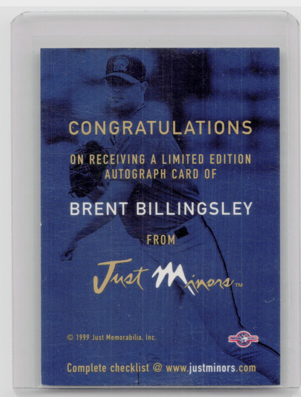 1999 Just Brent Billingsley AU #NNO Dogs Autographs - Image 3
