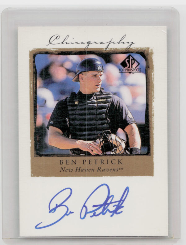 1999 SP Top Prospects Ben Petrick AU #BP Ravens Chirography