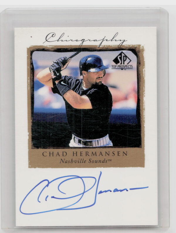 1999 SP Top Prospects Chad Hermansen AU #CH Sounds Chirography