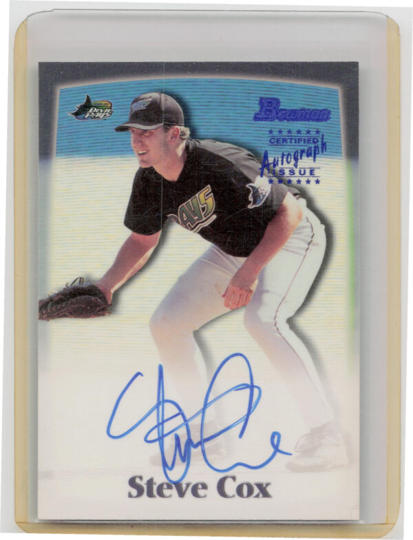 2000 Bowman Steve Cox AU #SC Rays Autographs
