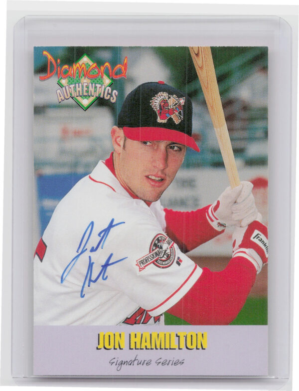2000 Diamond Authentics Autographs Jon Hamilton AU SN3250 #18 Indians