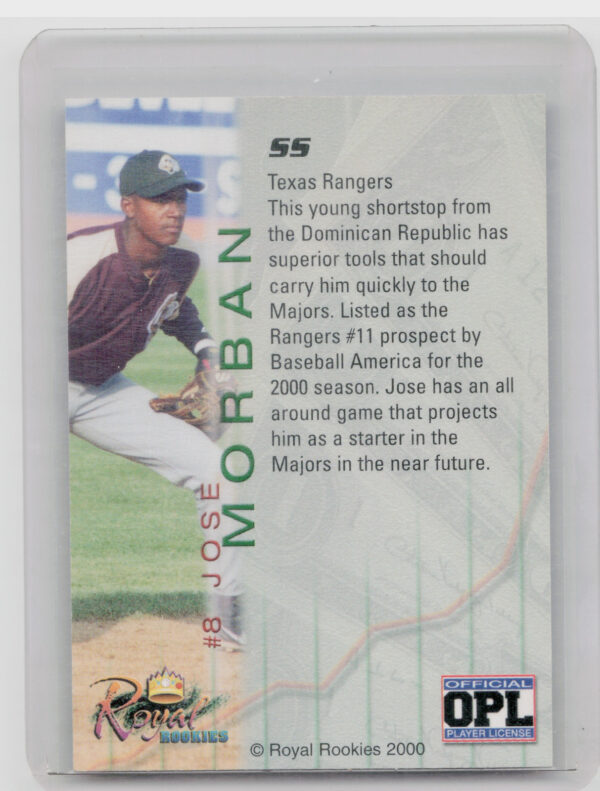2000 Royal Rookies Futures Jose Morban AU SN4950 #8 Gnats Autographs - Image 3