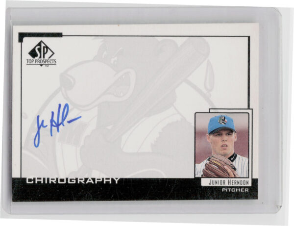 2000 SP Top Prospects Junior Herndon AU #JHE BayBears Chirography