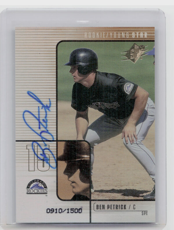2000 SPx Ben Petrick AU SN1500 #99 Rockies