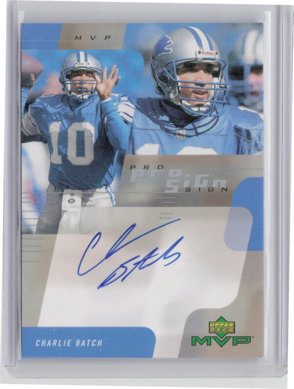 2000 Upper Deck MVP Charlie Batch AU #CB Lions ProSign
