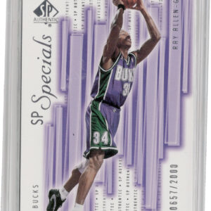 2001-02 SP Authentic Ray Allen SN2000 SPS #145 Bucks